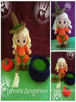 cover image of Crochet pattern of Lilly, the witch girl